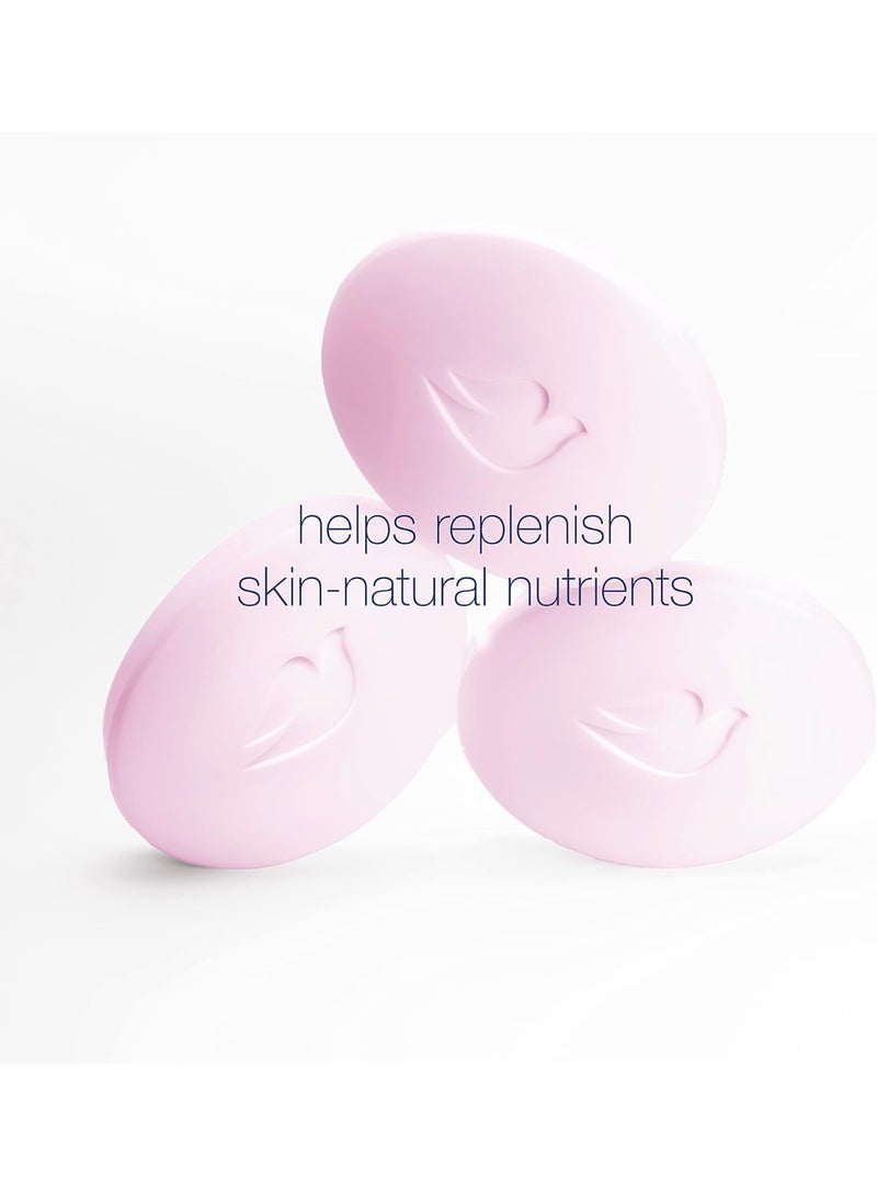 Dove Moisturizing Soap Bar with Nourishing Formula for All Skin Types, Pink, with ¼ Moisturizing Cream, 125g - Pack of 6 - Image 4