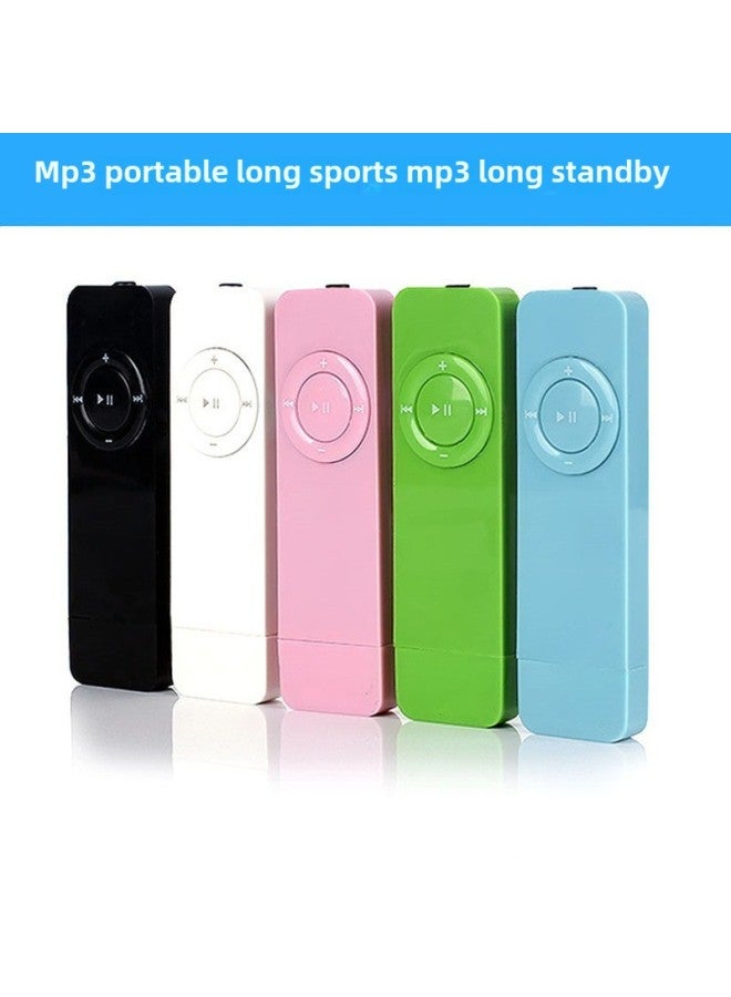 USB In-line MP3 Walkman Support TF Card Sports Mp3 Super Long Standby Necklace Sports MP3 Shipping Without Card-Body Color:Green-Memory Capacity:4GB  - Image 2
