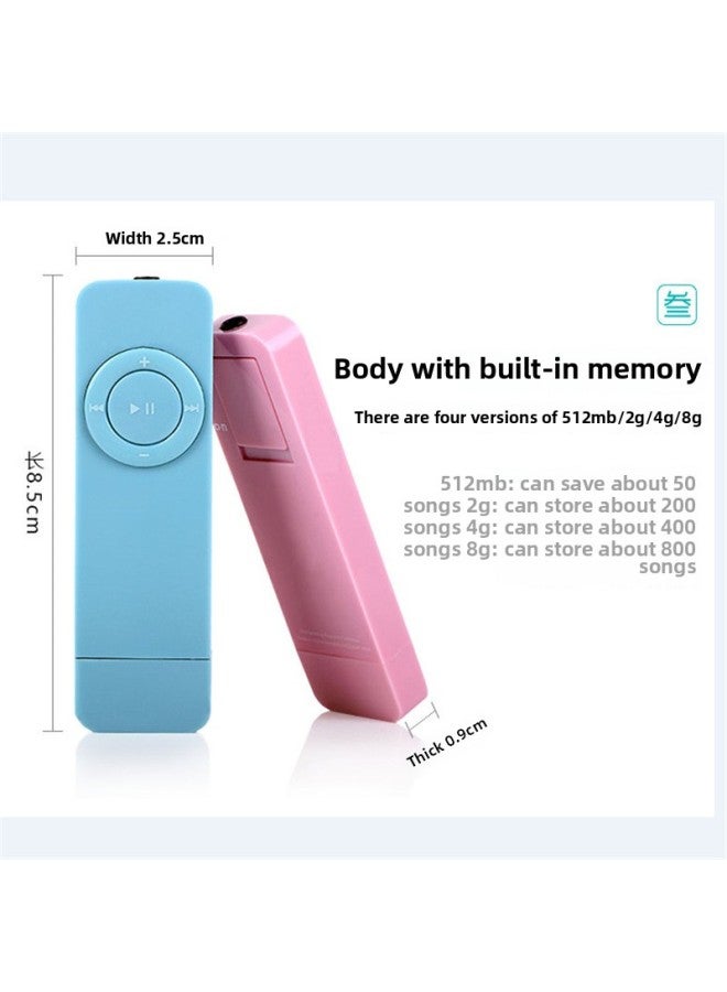 USB In-line MP3 Walkman Support TF Card Sports Mp3 Super Long Standby Necklace Sports MP3 Shipping Without Card-Body Color:Green-Memory Capacity:4GB  - Image 5