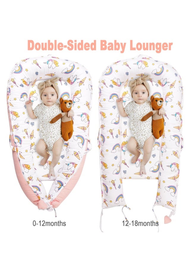 Viviland Baby Lounger Snuggle Me Lounger Fits 0-24 Months Newborn Infant Babies, Unicorn - Image 5