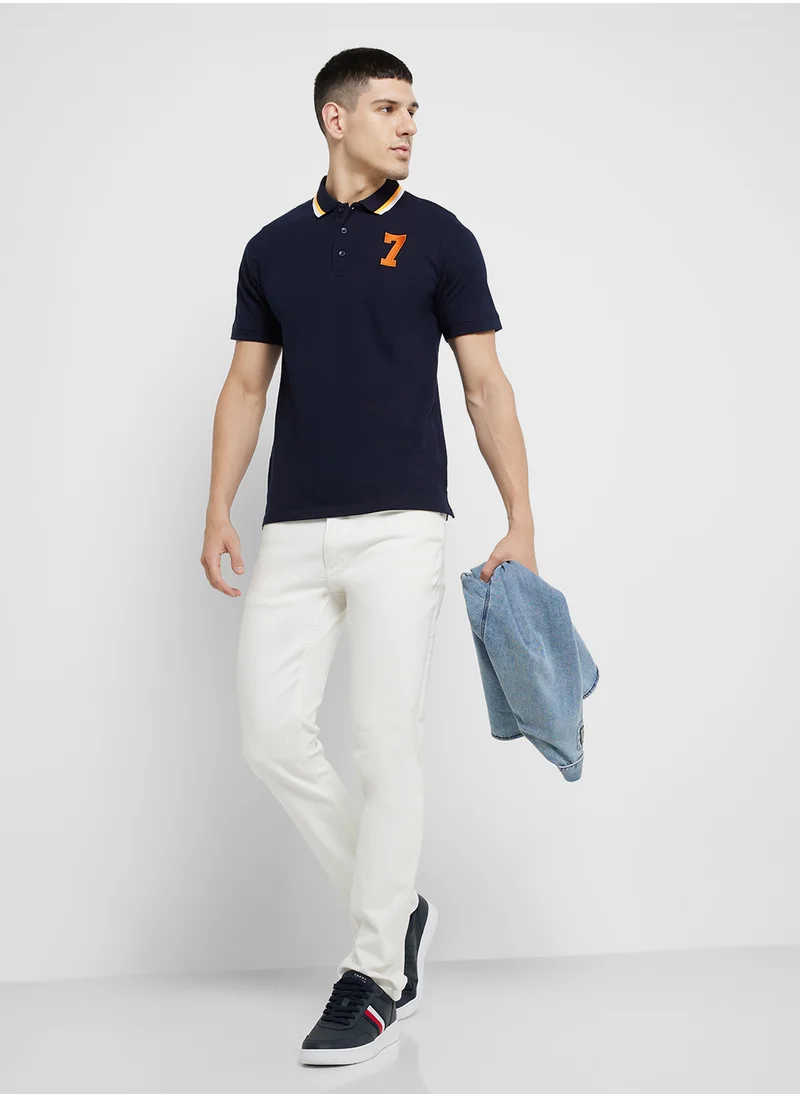 Seventy Five Multi Tipping With Sleeve Print