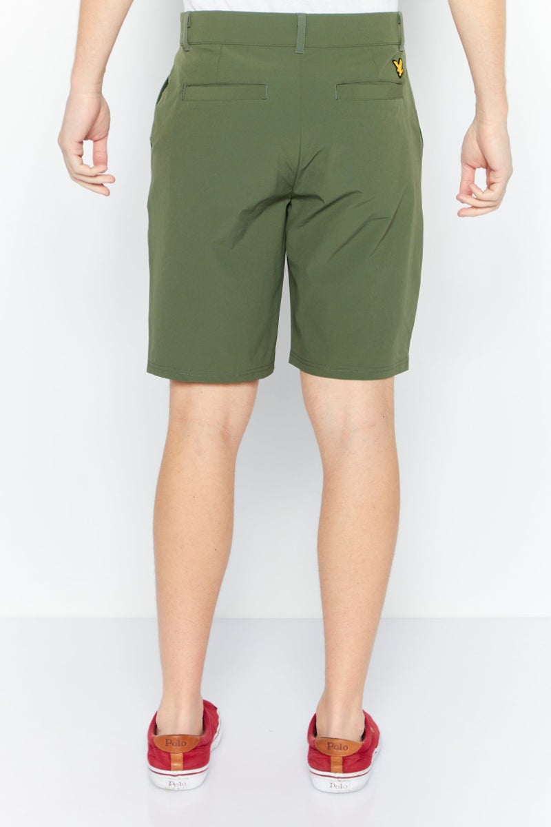 Lyle & Scott Men Sportswear Fit Brand Logo Golf Shorts, Cactus Green - Image 4