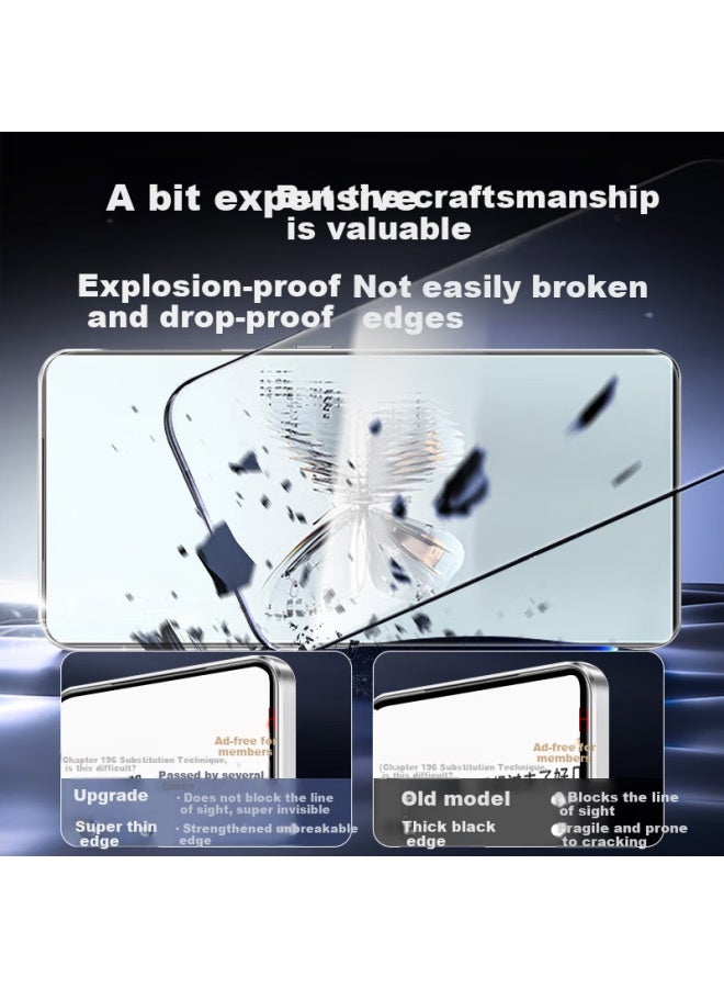 حماية شاشة زجاجية مقواة متوافقة مع Koolife لهاتف نوبيا ريد ماجيك 10 برو/+/10S برو/+/10 إير، حماية شاشة ألعاب عالية الدقة مضادة للسقوط ومضادة لبصمات الأصابع لسلسلة ريد ماجيك 10