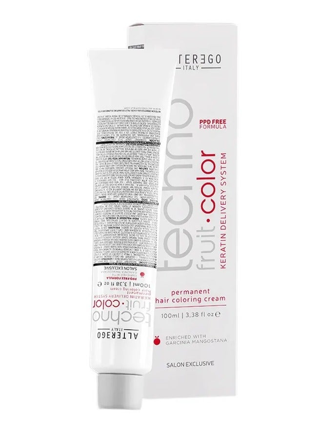 ALTER EGO Technofruit Hair Color 8/7 | Light Blonde Hazelnut, Permanent Hair Coloring Cream, Keratin Delivery System, 100 Ml - Image 2