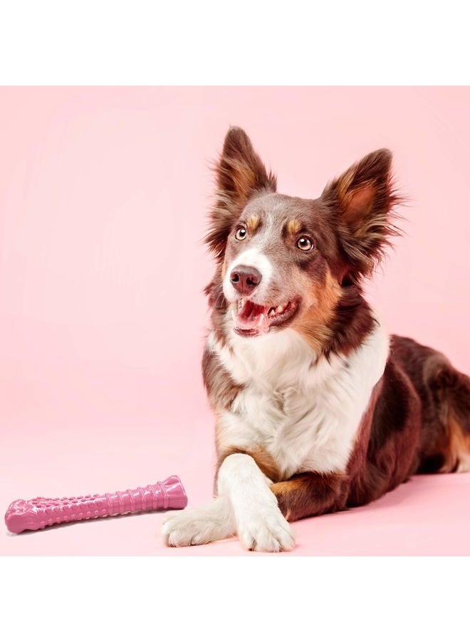 Nylabone Breast Cancer Awareness Pink Power Chew Textured Dog Toy Chicken Flavor X-Large/Souper - 50+ lbs. - Image 3