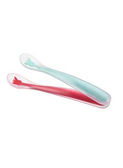 Sophie la girafe Sophie la girafe - Pack of Two Soft Silicone Spoons - from 3 Months - Ideal for Baby’s First Food Feeding  - Image 1