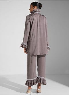 hayas closet Ruffle Detail Shirt & Pant Set  - Image 4