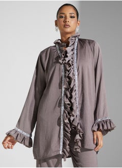 hayas closet Ruffle Detail Shirt & Pant Set  - Image 2