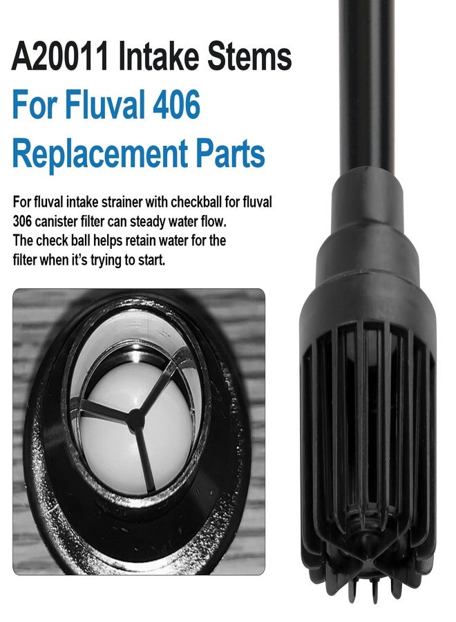 HEBRAR A20011 Intake Stem with Intake Strainer Fit for Fluval 305/405/306/406/307/407 Models Aquarium Tank, Keeps Water Crystal Clear Intake Valve Stem for Fluval Replacement Parts - Image 5