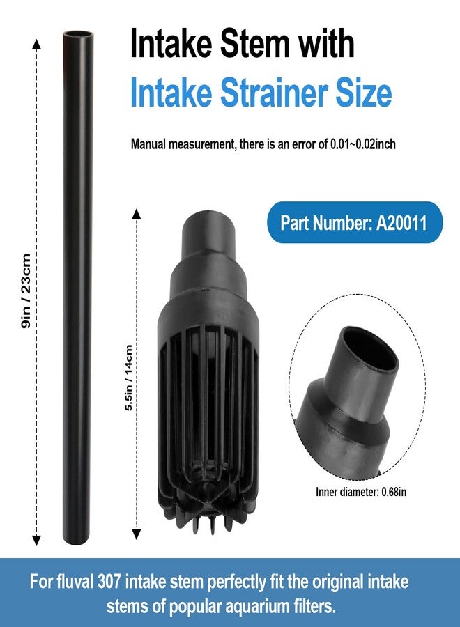 HEBRAR A20011 Intake Stem with Intake Strainer Fit for Fluval 305/405/306/406/307/407 Models Aquarium Tank, Keeps Water Crystal Clear Intake Valve Stem for Fluval Replacement Parts - Image 3