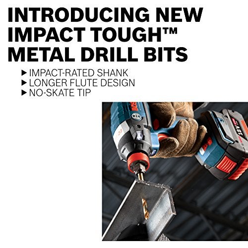 BOSCH BL2144 1-Piece 17/64 in. x 4-1/8 in. Fractional Jobber Black Oxide Drill Bit for Applications in Light-Gauge Metal, Wood, Plastic - Image 2