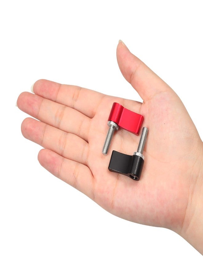SPEEDWOX 10 Pcs Male Threading Rotating Knob, M5 17mm Adjustable Thumb Lever Screw，Rotating Knob with Single Wing, Red Aluminum Alloy - Image 5