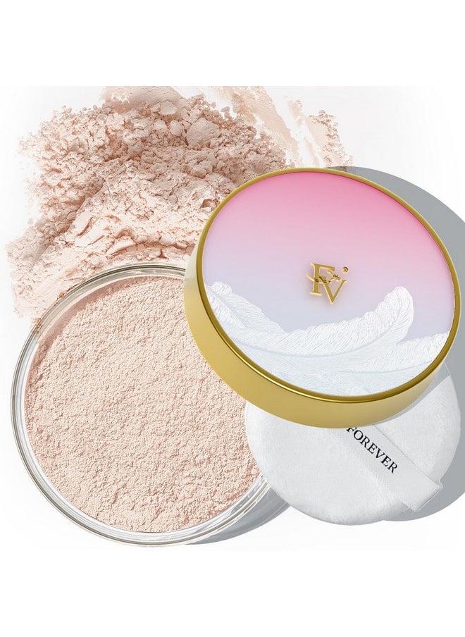 FV - Translucent Powder Setting Powder Talc Free Finishing Powder For Long Lasting Makeup Lightweight Loose Powder Waterproof Sweatproof Blurring Powder For Oily Dry Skin 0.35Oz (10G) Translucent - Image 1