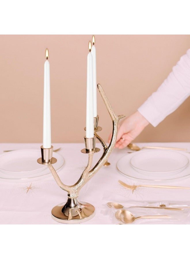 لوكاداه عبوة من 48 شمعة بيضاء مدببة شموع مدببة 10 بوصة بدون تقطير شمعدانات بدون رائحة أو دخان بالجملة شموع طويلة تدوم من 7 إلى 8 ساعات مثالية لأعياد الميلاد، وحفلات الزفاف، والحفلات، والعشاء - Image 2