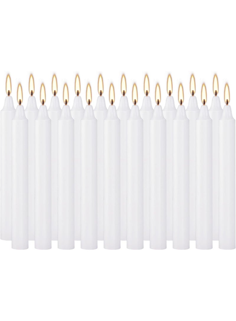 24 Pack White Taper Candles丨Taper Candles 10 Inch Dripless丨Unscented & Smokeless Candlesticks Bulk丨7-8 Hours Long Burning Tall Candles丨Ideal for Christmas, Weddings, Parties, Dinner - Image 1