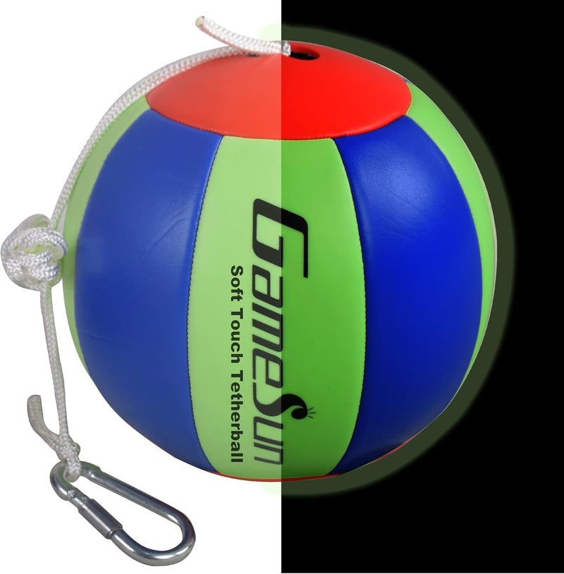 GAMESUN Tetherball and Rope,Full-Size Soft Touch, Portable Tetherballs with Soft Rope - Great Outdoor Game for Kids - Image 2