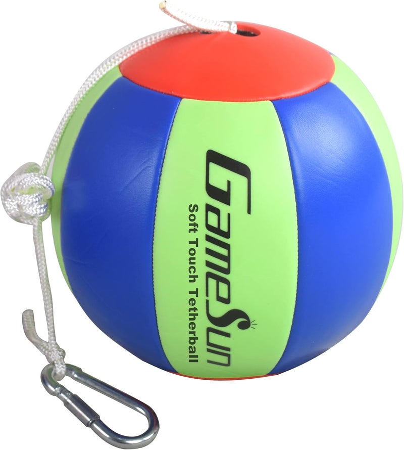 GAMESUN Tetherball and Rope,Full-Size Soft Touch, Portable Tetherballs with Soft Rope - Great Outdoor Game for Kids - Image 4