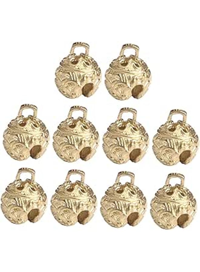 Vintage Bells Keychain Ornaments 10Pcs for DIY Christmas Tree Decor - Image 1