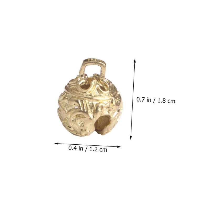 Vintage Bells Keychain Ornaments 10Pcs for DIY Christmas Tree Decor - Image 3