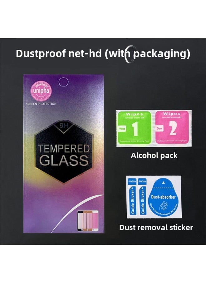 Iphone16e Full Screen Tempered Film For Apple 15Pro Max Metal Mobile Phone Film For 13Pro Dust-proof Net Anti-peep-Color:Dustproof Net [hd] (with Packaging)-Dimensions:iPhone13ProMax