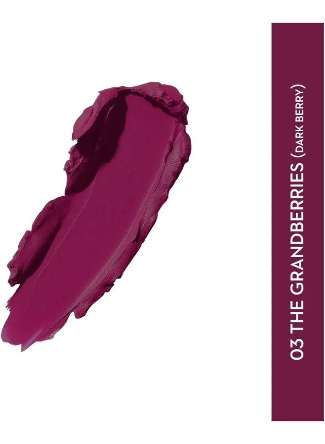 شوجر كوزماتيكس Transferproof And Smudgeproof Matte Attack Lipstick For Women Lasts Upto 12hrs Enriched With Jojoba Oil 2 Gm The Grandberries