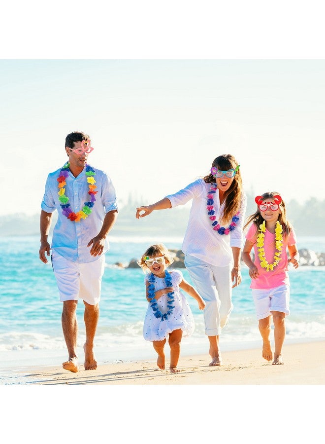 JOYIN 12 Pieces Luau Party Glasses And 12 Pieces Hawaiian Leis, Flowers Leis Garlands Novelty Sunglasses, Tropical Birthday Summer Beach Party Decoration Supplies - Image 5