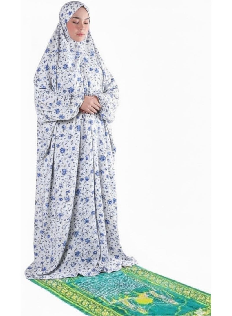 أمياي إسدال صلاة نسائي قطعة واحدة بأكمام طويلة - فستان صلاة إسلامي - ثوب صلاة - ملابس صلاة للنساء - عباية نماز للنساء - جلباب شرعي قطعة واحدة - مستلزمات العمرة والحج للنساء - طقم صلاة - Image 1