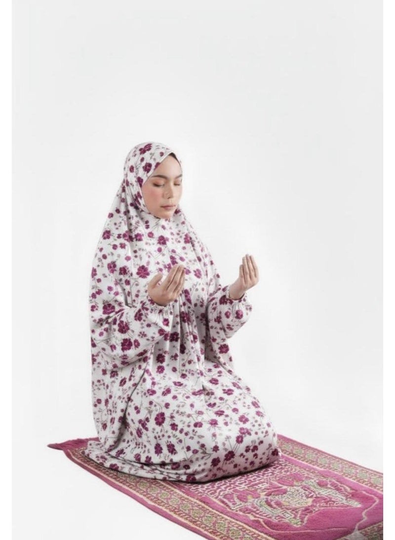 أمياي إسدال صلاة نسائي قطعة واحدة بأكمام طويلة - فستان صلاة إسلامي - ثوب صلاة - ملابس صلاة للنساء - عباية نماز للنساء - جلباب شرعي قطعة واحدة - مستلزمات العمرة والحج للنساء - طقم صلاة - Image 5