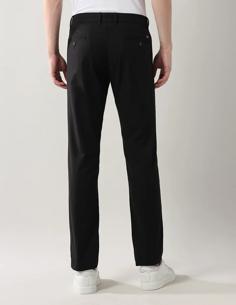 Arrow Black Slim Fit Night Is Young Trousers for Men | Best Price UAE