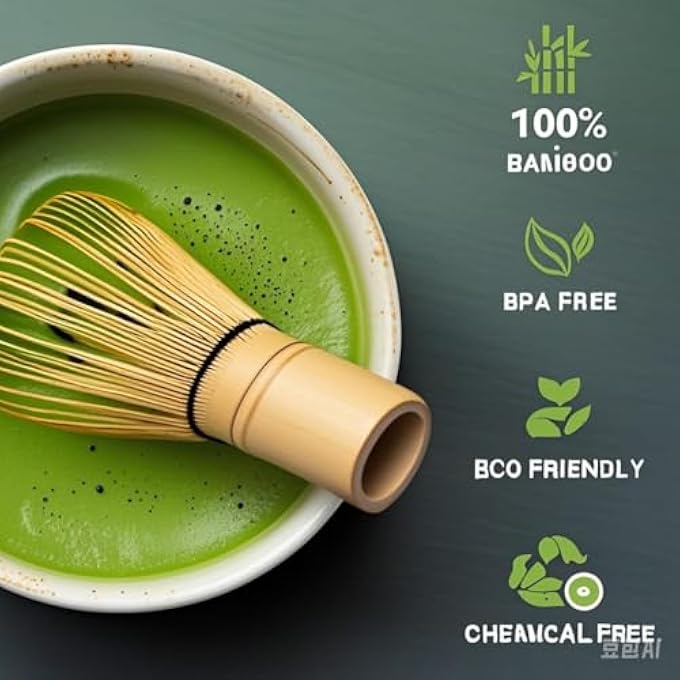 PINKE Matcha Tea Whisk Handcrafted Golden Bamboo Matcha Whisk Traditional Japanese Chasen Matchas Stirrer With 100 Natural Handcrafted For Authentic Tea Preparation And Making Matchas Powder - Image 3