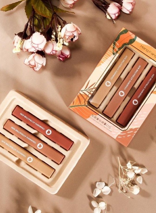 Heng Fang 3-Piece Lipsticks Mini Set Multicolour - Image 3