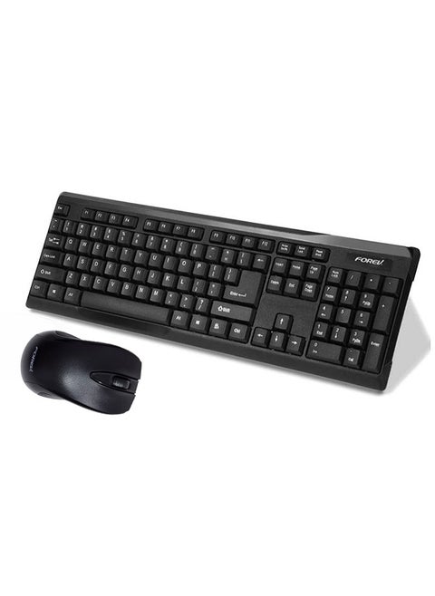 Wireless Waterproof Keyboard and Mouse Set For PC & Laptop , FV-300 black , 2.4 GHz wireless tech provides 15 meter connectivity
