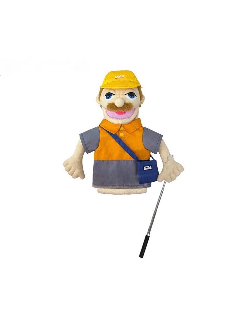 general 1 Pcs Mailman Occupation Professional Figurine Role Playing Parent-Child Interaction Toy Family Companionship Plush Doll Figurine Toy Hand Puppet With Control Lever - Image 1