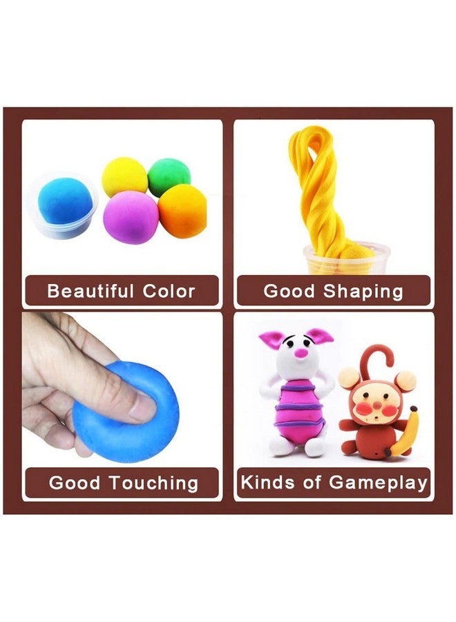 في جراسب طين جاف ناعم ومبتكر وملون للأطفال | عبوة من 12 طينًا خفيفًا للغاية يجف في الهواء مع 3 أدوات | مجموعة ألعاب ممتعة للأطفال لتعزيز الإبداع والخيال - لعبة تخفيف التوتر - Image 3