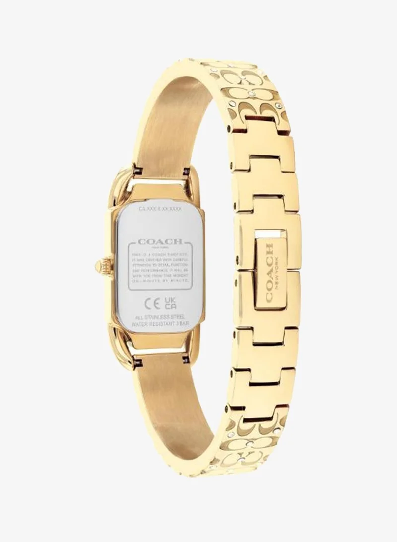 Coach  2-Hand Cadie Collection Quartz Movement Watch For Women With Gold-Tone Stainless Steel Bracelet - 14504250 for Women | Best Price UAE