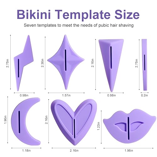KDIMSY Pubic Hair Stencils Women Bikini Privates Shaving Stencil for Women Intimate Pubic Hair Trimmer with 7 Shapes Perfect for Bikini Area Shaping and Styling - Image 2