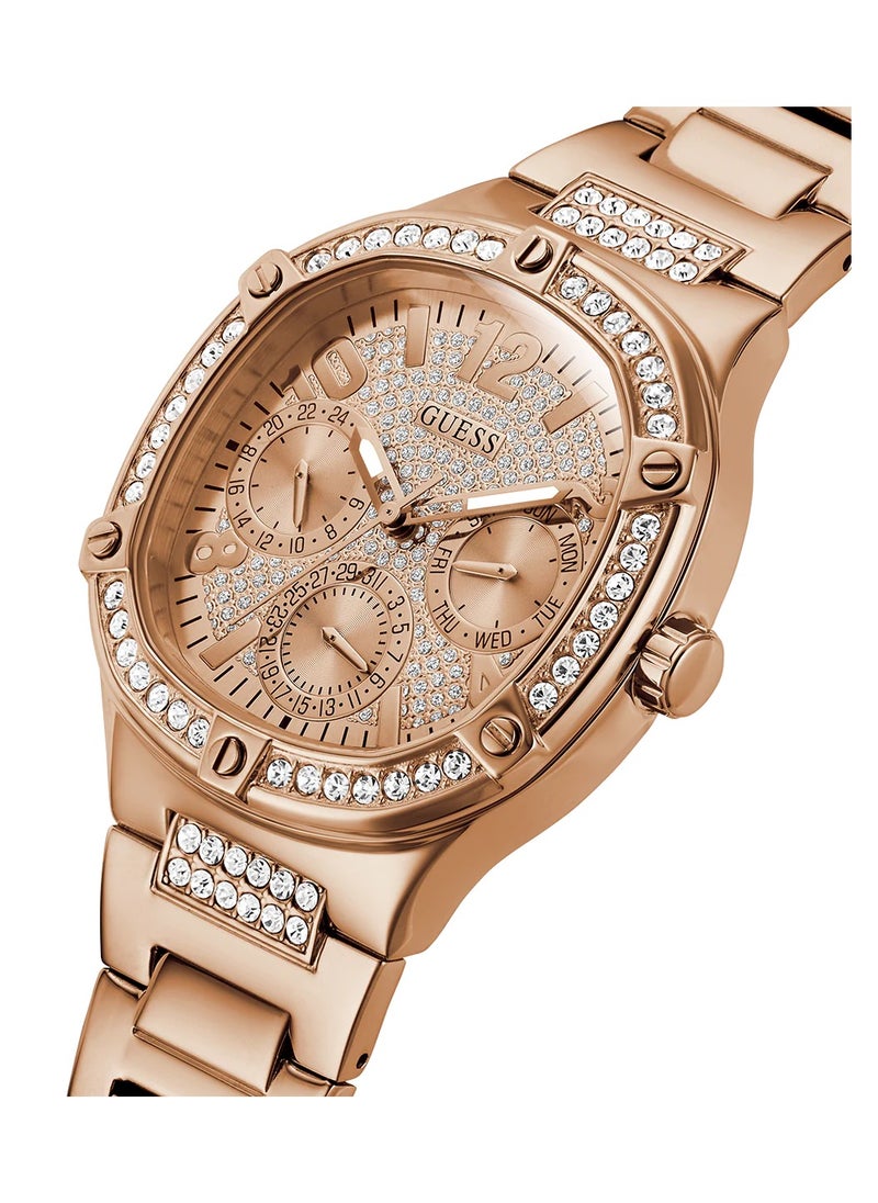 GUESS - GUESS women’s Rose Gold Tone Multi-function Watch GW0558L3 - Image 1