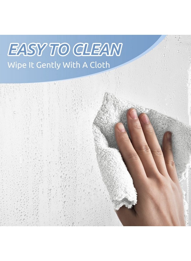 downluxe Set of 2 Waterproof Clear Shower Curtain Liner - PEVA Lightweight Plastic Shower Liner with 3 Magnets, Shower Curtains for Bathroom, 72" x 72", Clear - Image 5