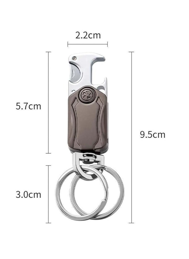 OUYoo OUYoo 2piece pack，key chain, keychain clip, Universal Key Fob Keychain Holder for Men and Women, 360 Degree Rotatable, Bottle Opener, Carabiner Car Key Chains, Additional Saudi Arabia Flag Keychain.  - Image 5