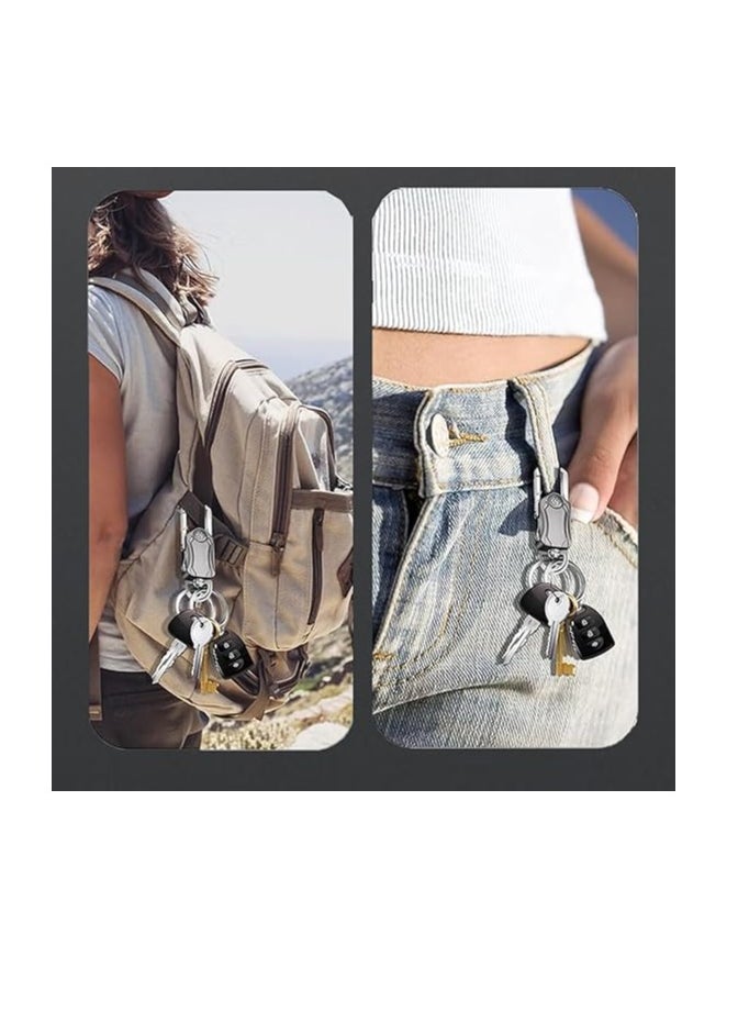 OUYoo 2piece pack，key chain, keychain clip, Universal Key Fob Keychain Holder for Men and Women, 360 Degree Rotatable, Bottle Opener, Carabiner Car Key Chains, Additional Saudi Arabia Flag Keychain.