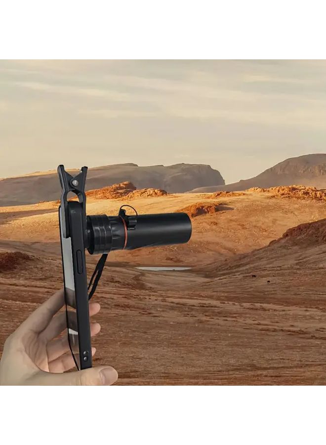 Black HD Monocular Telescope 10x25 Magnification Compact Lightweight For Hiking - Image 5