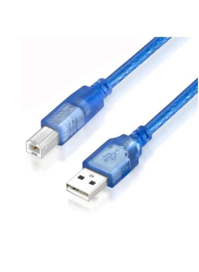 Haing USB 2.0 Type A to Type B cable, blue, 5 meters long - Image 2