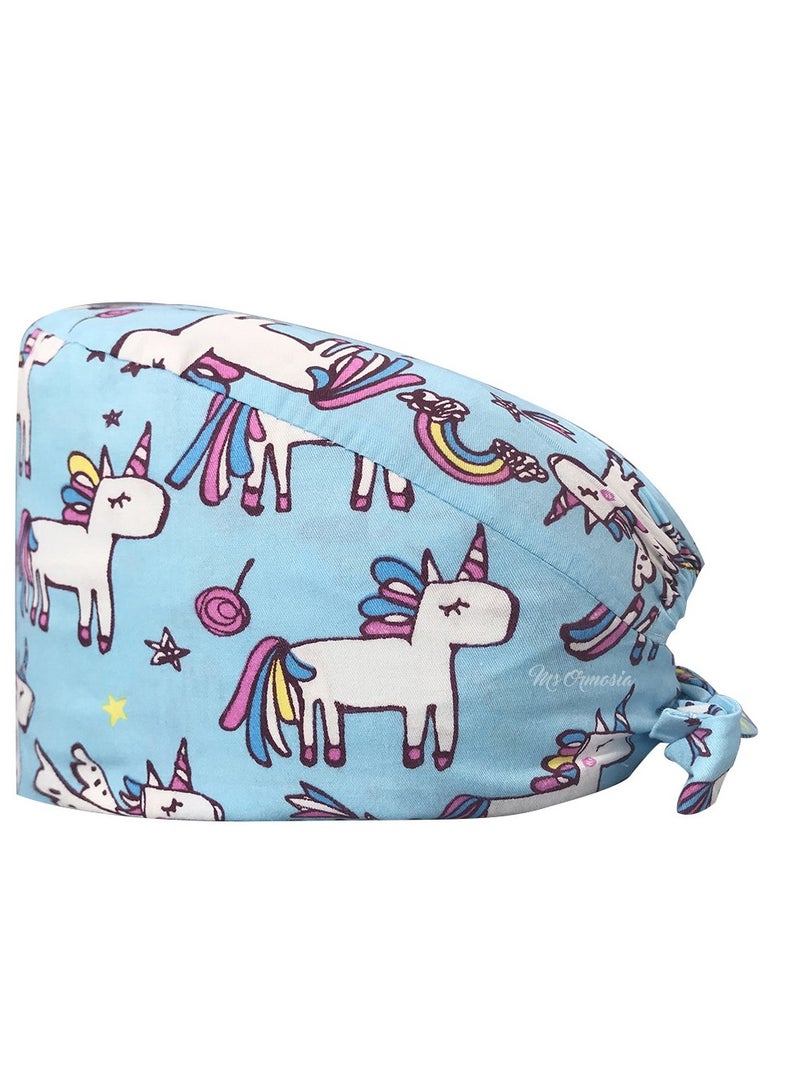 KUYING Nurse Hat With Small Fresh And Cute Pattern Medical Work Hat