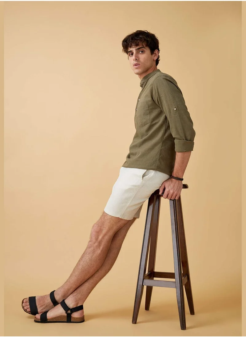 DeFacto Man Relax Fit Woven Bottom Woven Short