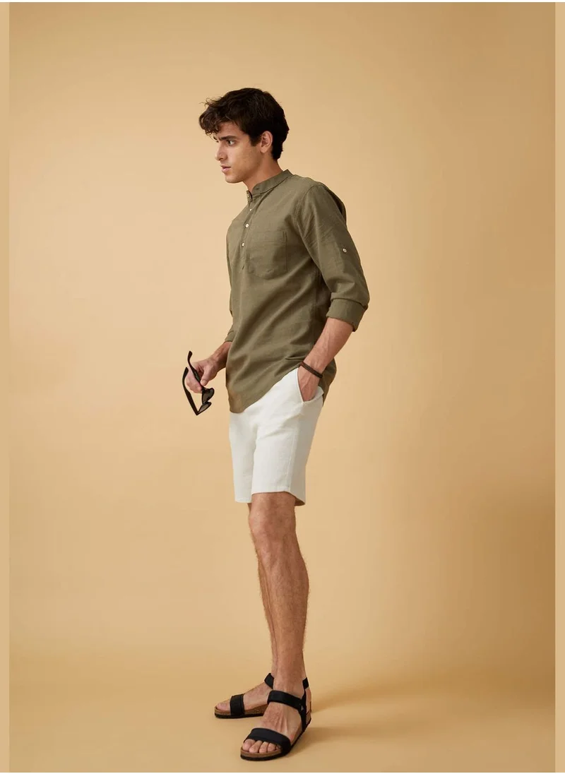 DeFacto Man Relax Fit Woven Bottom Woven Short