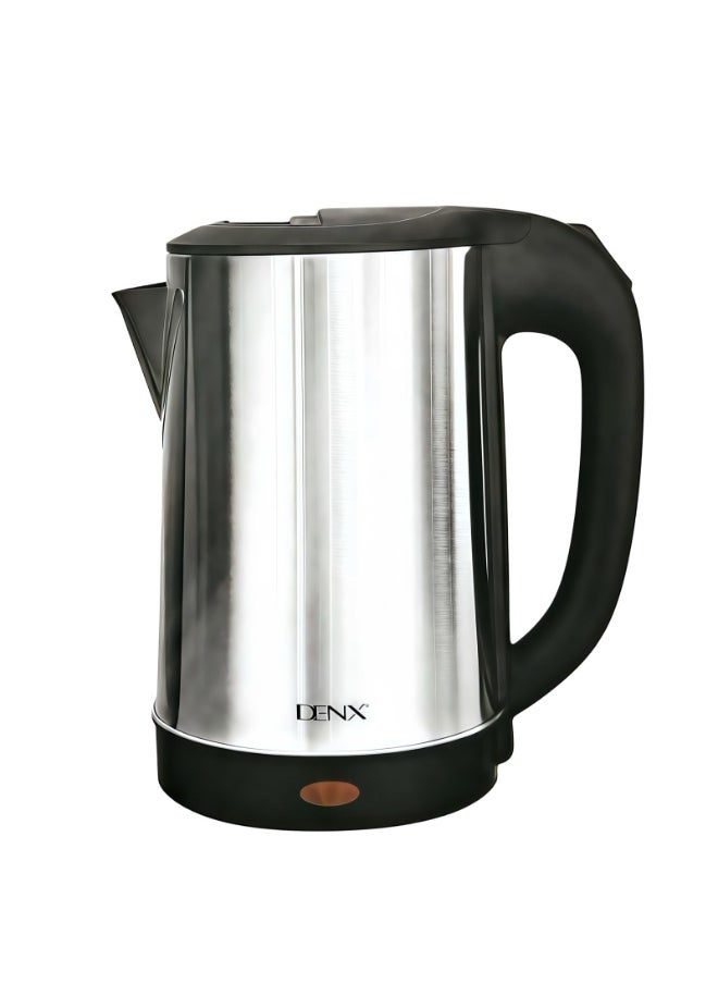 DENX 1500W 1.7L Stainless Steel Electric Kattle, Fast Boil, Tea Maker High-Speed Kettle, 360° Rotational Base, Teapot Perfect for Boiling Water, Milk, Coffee & Tea, for Home & Office Use, DX3403