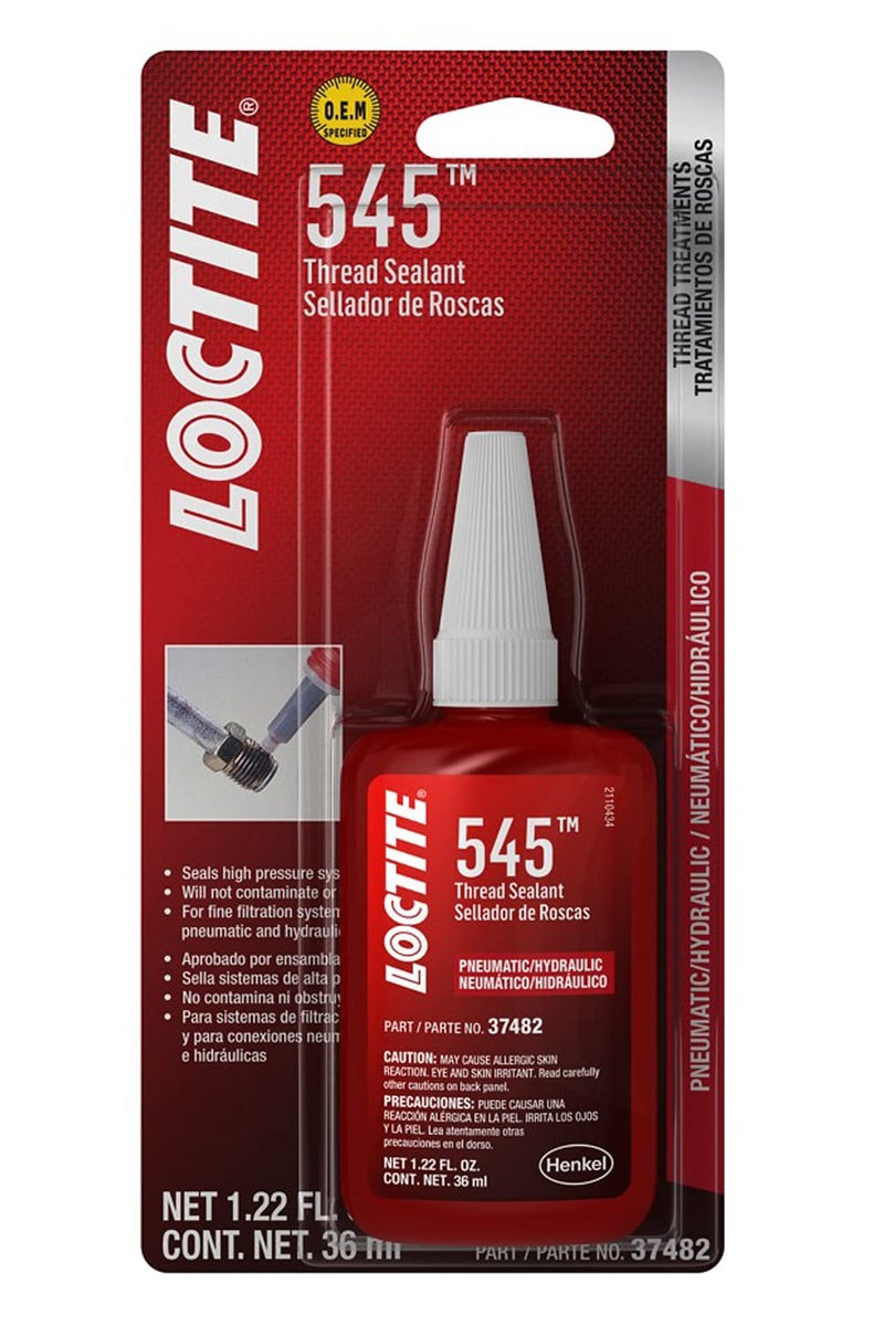 Loctite 37482 545 Pneumatic/Hydraulic Thread Sealant Bottle - 36 ml
