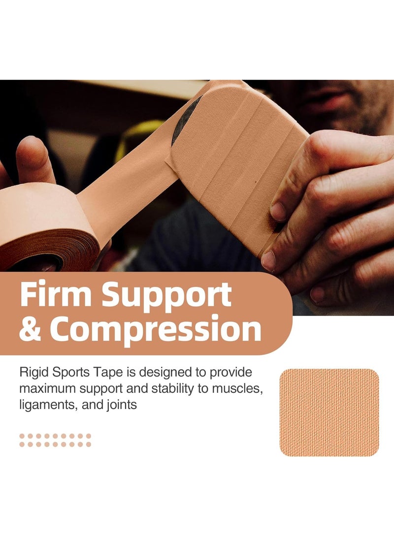 Cuken 3-Roll Zinc Oxide Tape, 2.5cm x 10m Breathable Athletic Strapping Tape, Latex Free Cotton Sports Tape, Wrist Finger Strapping Tape, Rigid Joint Protection for Baseball Tennis Gym Workout, Beige - Image 3