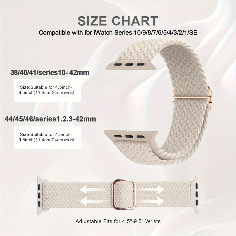 حزام رياضي مرن وردي قابل للتعديل مصنوع من النايلون المطاطي المضفر، متوافق مع ساعات iWatch بمقاسات 38mm 40mm 41mm 42mm 44mm 45mm 46mm 49mm وسلسلة Ultra 11 10 9 8 7 6 5 4 3 2 1 SE للنساء والرجال - Image 2