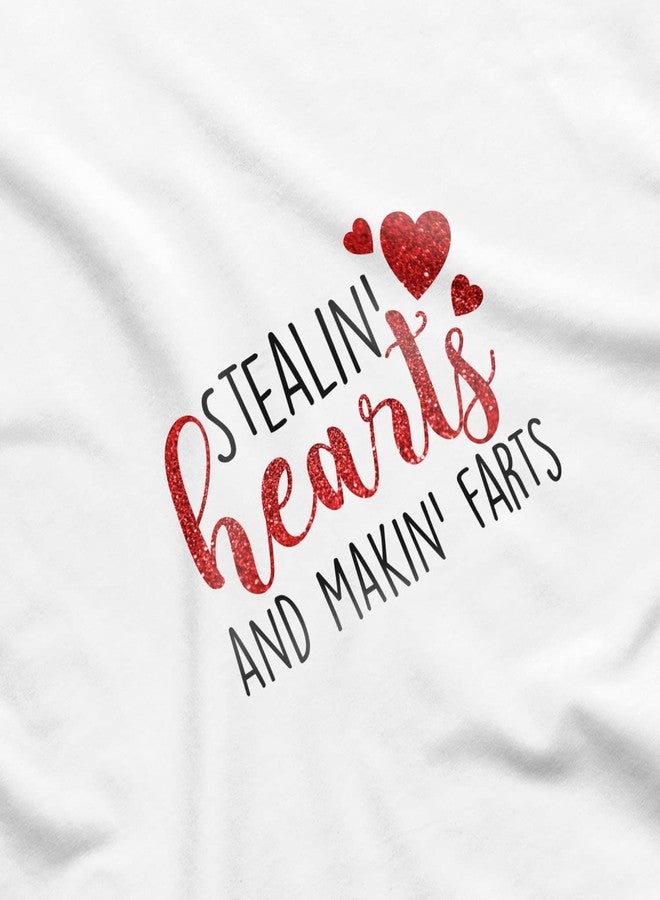 Printique Organic GOTS Certified Baby Onesie Unisex Bodysuit 0-18 months - Stealin' Hearts | Funny Valentine's Day (Stealin' Hearts, 0-3 Months) - Image 4
